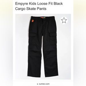 Empyre Kids Loose Fit Black Cargo Skate Pants